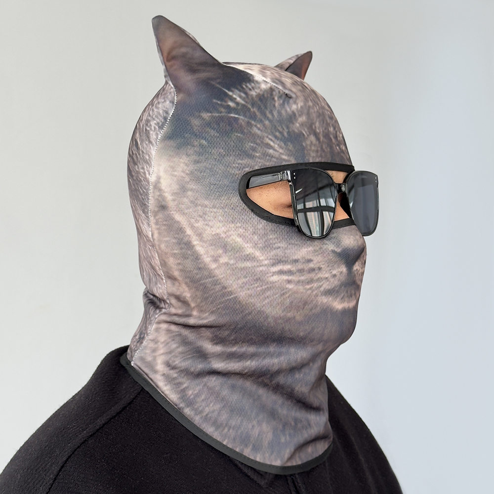3D猫型アニマルスキー用バラクラバ、耳付きスキーマスク、スキ - Balaclava Ski Mask のレビューと価格