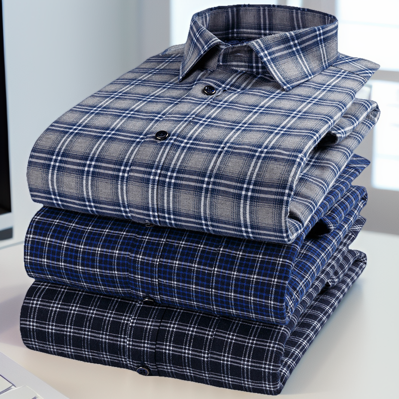 メンズ冬用フランネルシャツ、中年のお父さん向けのゆったりとし - Flannel Shirt Lined のレビューと価格