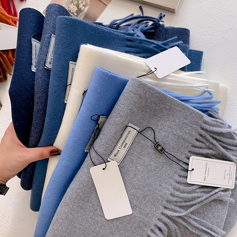 2024 冬のウールスカーフ女性のためのロング暖かいカシミヤ - Cashmere Pashmina Wrap のレビューと価格