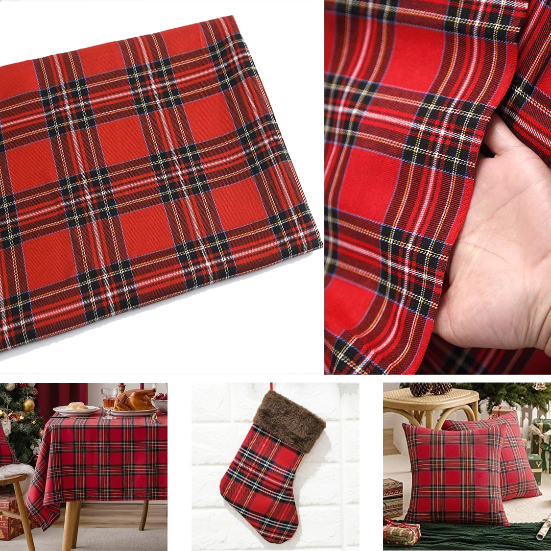 クリスマスチェック柄生地 DIY クラフト縫製ホームクリスマ - Flannel Shirt Lined のレビューと価格