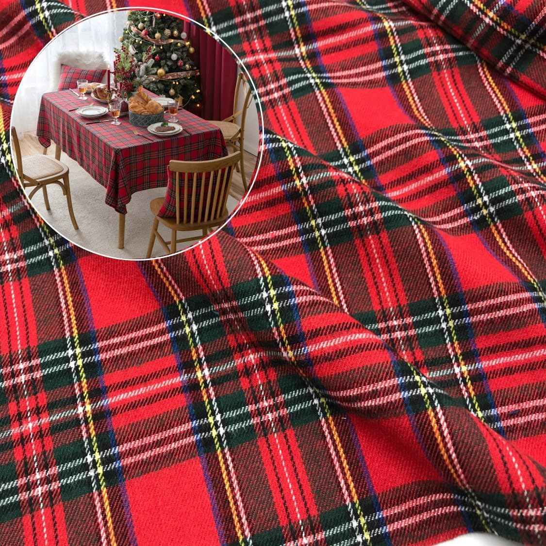クリスマスチェック柄生地 DIY クラフト縫製ホームクリスマ - Flannel Shirt Lined のレビューと価格