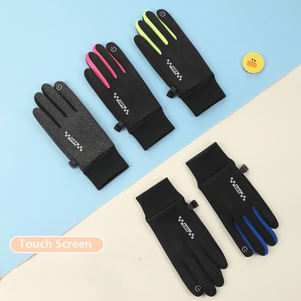 滑り止め冬用子供用自転車グローブフルフィンガー滑り止め暖かい - Touch Screen Gloves のレビューと価格