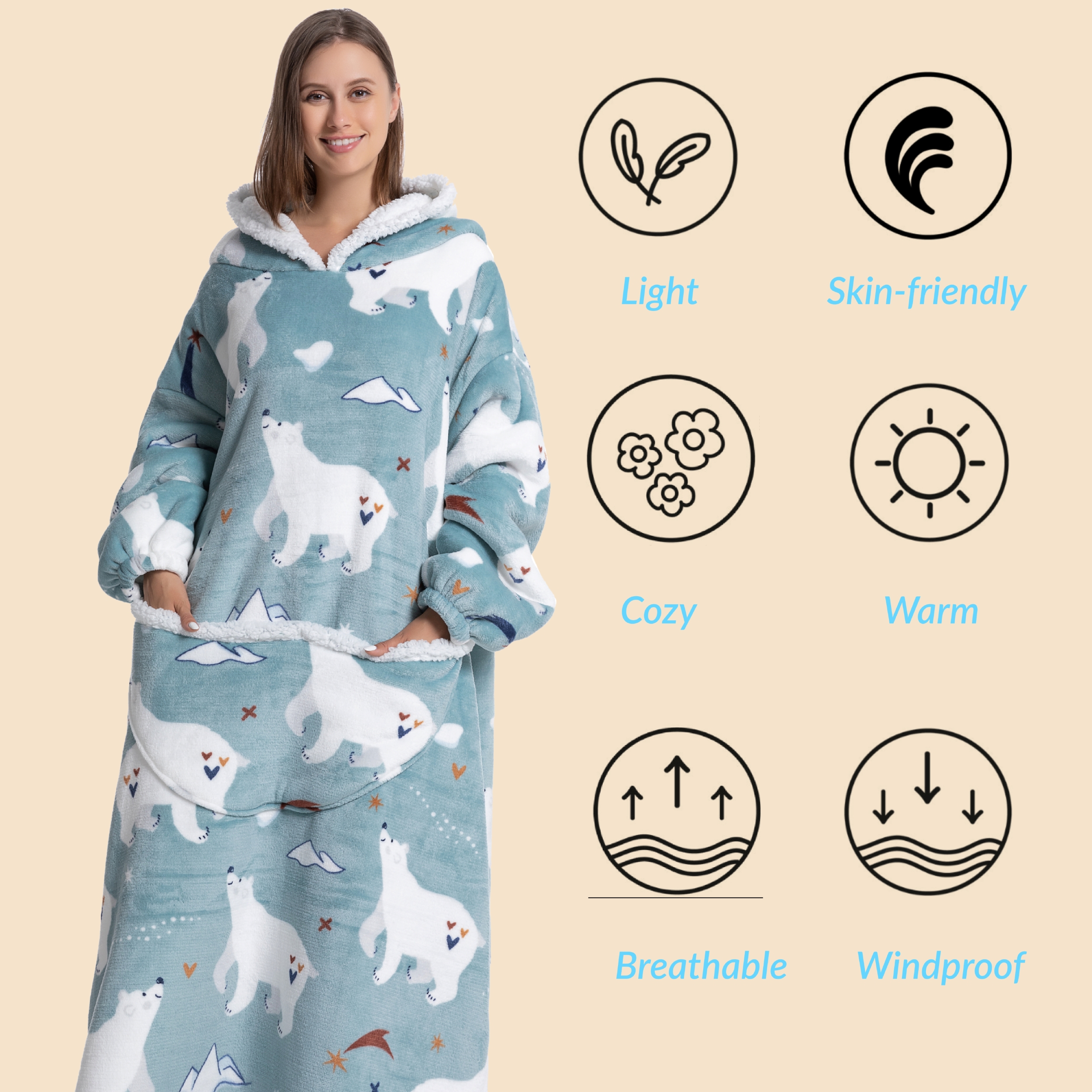 大人用の暖かく居心地の良いフランネルのフリースフーディ,サイ - Sherpa Hoodie Fleece のレビューと価格