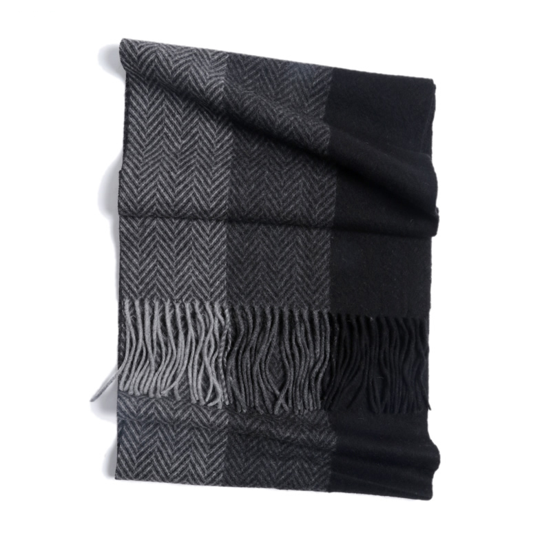 パシュミナスカーフ男性冬ストリップ固体チェック柄ウールスカー - Wool Scarf Men のレビューと価格