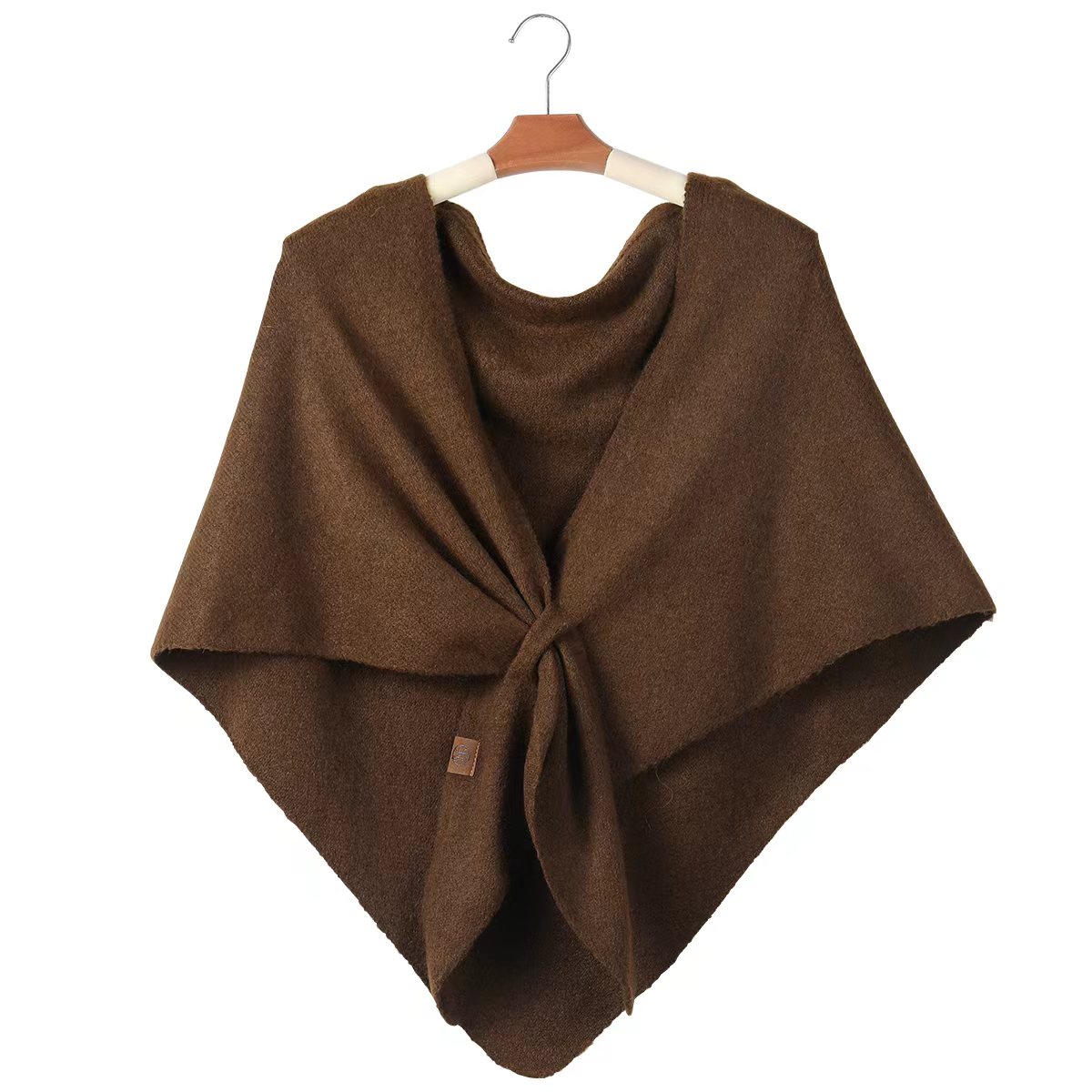 シンプルな無地のニット三角ショール、トレンディなファッション - Shawl Wrap Winter のレビューと価格