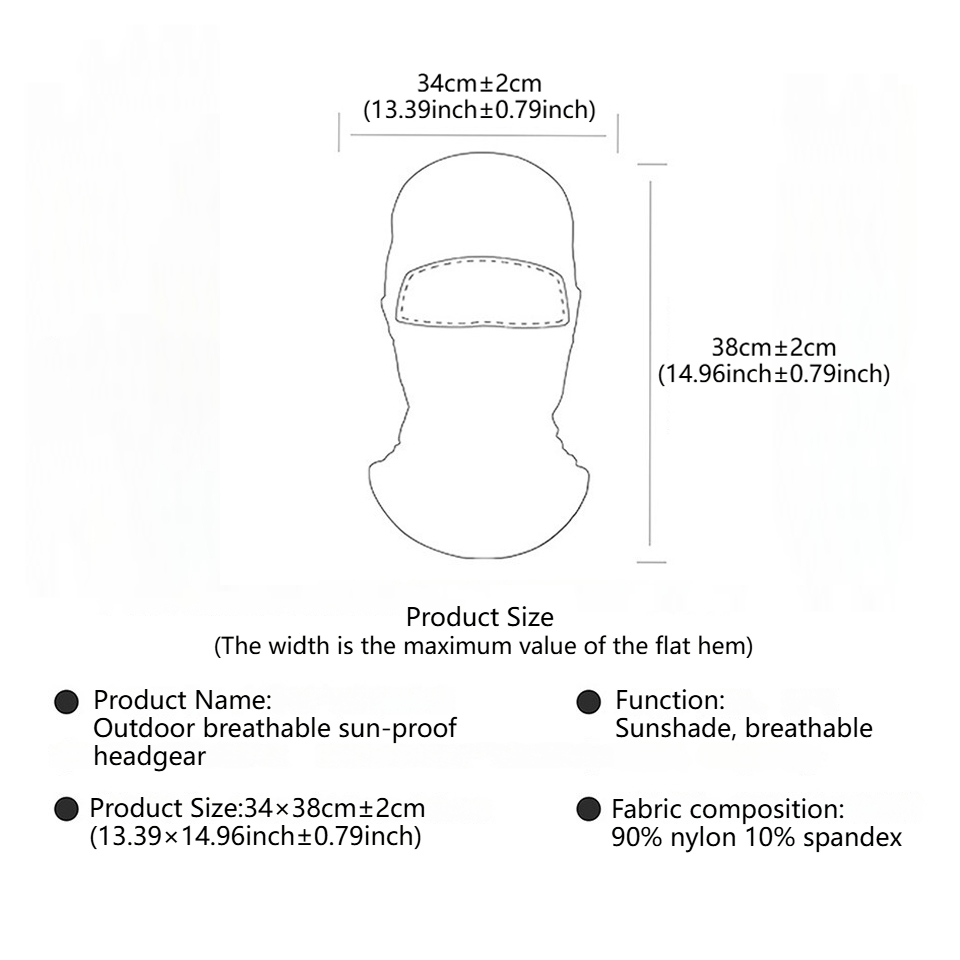 GTUBIKE 通気性バラクラバ帽子高弾性オートバイフルフェ - Balaclava Ski Mask のレビューと価格