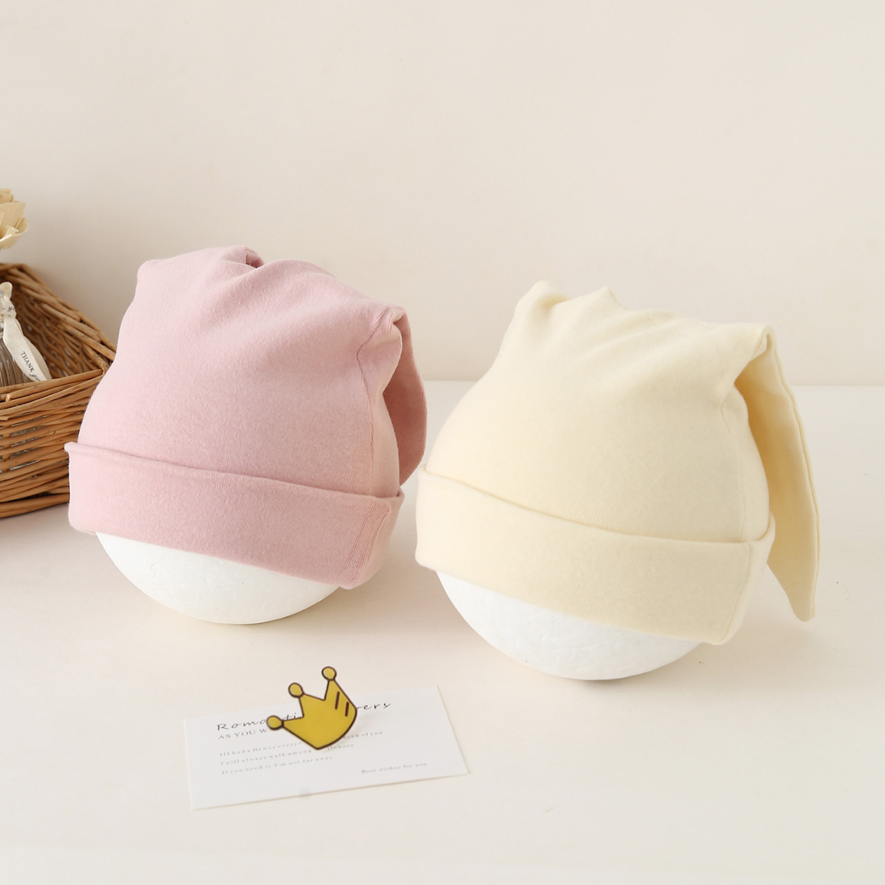 かわいい耳が垂れた新生児用帽子 秋用シングルレイヤー暖かいベ - Knit Beanie Hat Warm のレビューと価格