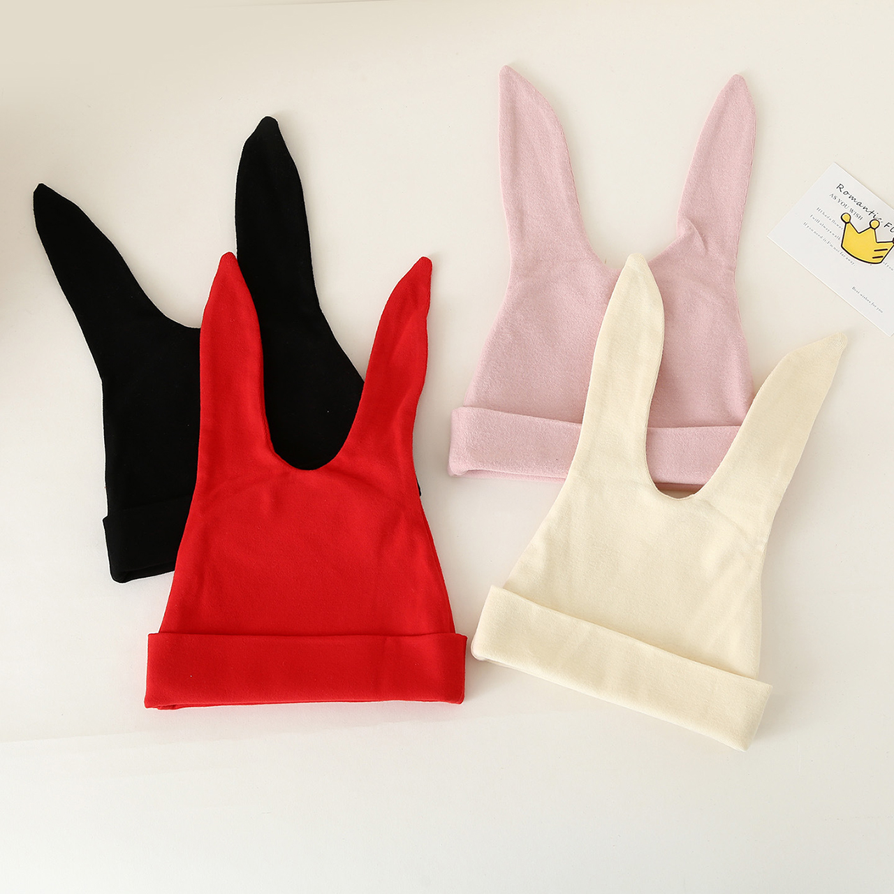 かわいい耳が垂れた新生児用帽子 秋用シングルレイヤー暖かいベ - Knit Beanie Hat Warm のレビューと価格