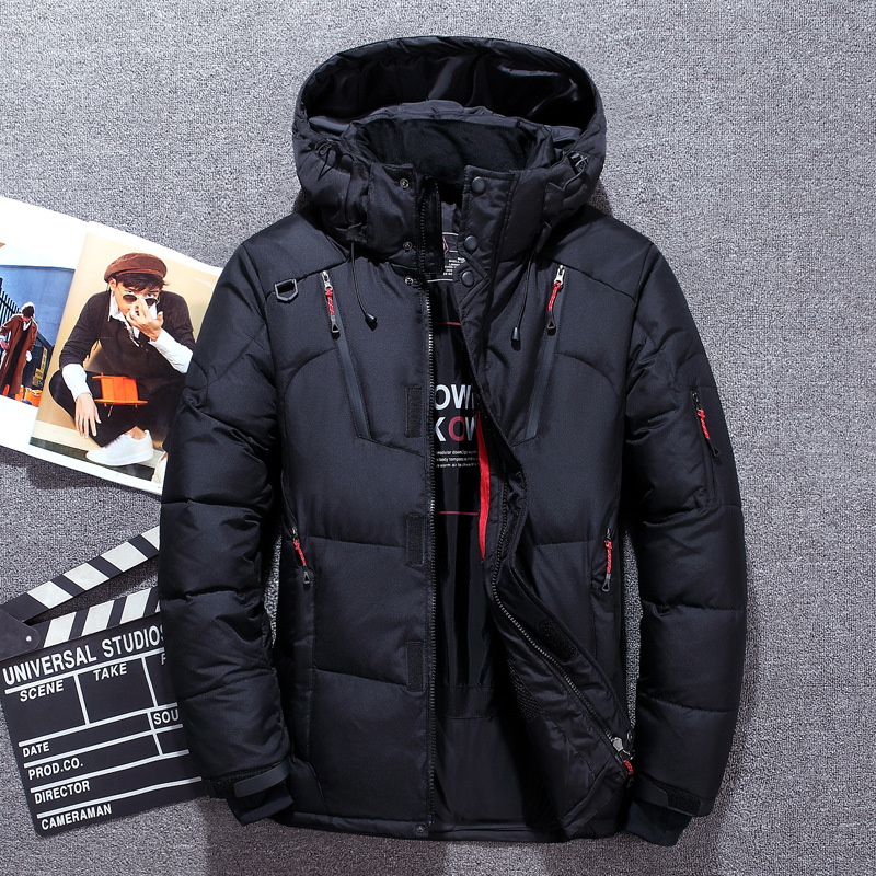 メンズホワイトダックグースフェザー、スノージャケット、ウイン - Down Jacket Packable のレビューと価格