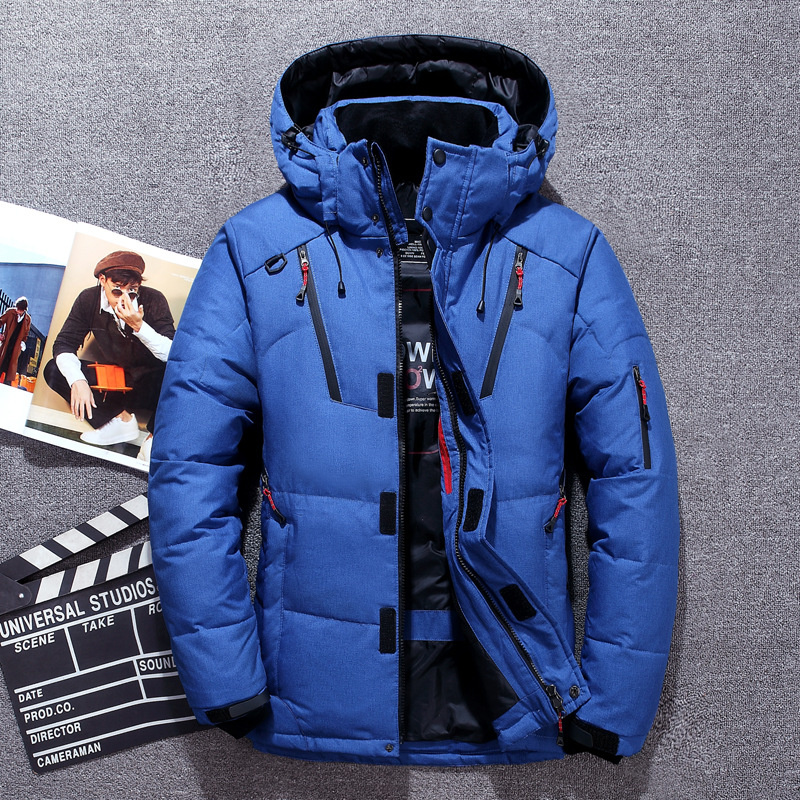 メンズホワイトダックグースフェザー、スノージャケット、ウイン - Down Jacket Packable のレビューと価格